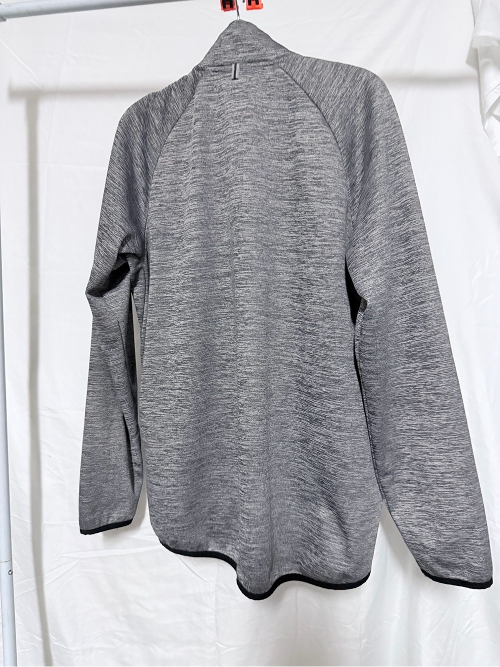 Reebok Heathered Gray Quarter-Zip Pullover - Picture 5 of 7